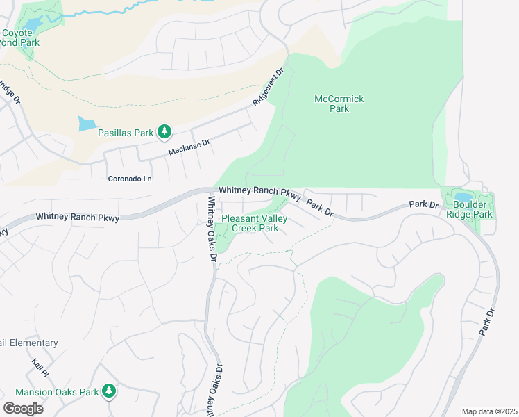 map of restaurants, bars, coffee shops, grocery stores, and more near 2150 Sterling Drive in Rocklin