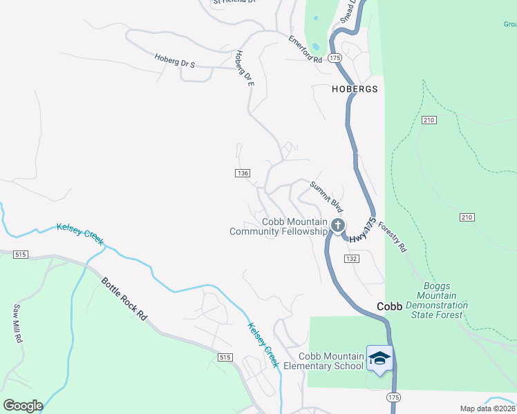 map of restaurants, bars, coffee shops, grocery stores, and more near 15305 Trinity Road in Cobb