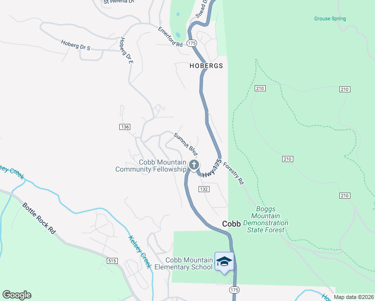 map of restaurants, bars, coffee shops, grocery stores, and more near 15427 Summit Boulevard in Cobb
