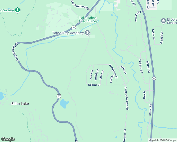 map of restaurants, bars, coffee shops, grocery stores, and more near 2667 Yokut Street in South Lake Tahoe