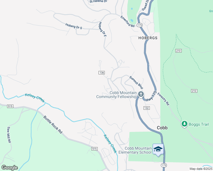 map of restaurants, bars, coffee shops, grocery stores, and more near 15295 Trinity Road in Cobb