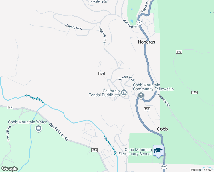 map of restaurants, bars, coffee shops, grocery stores, and more near 15295 Trinity Road in Cobb
