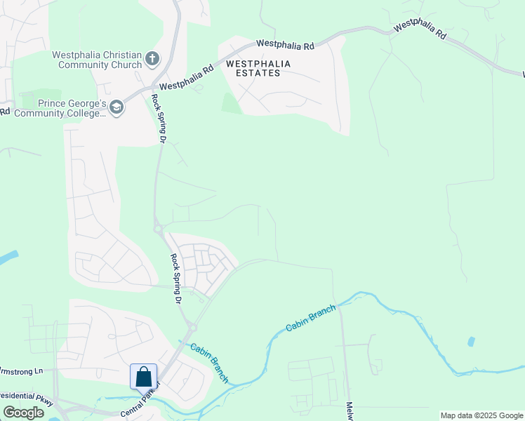 map of restaurants, bars, coffee shops, grocery stores, and more near 3702 Elizabeth River Drive in Upper Marlboro