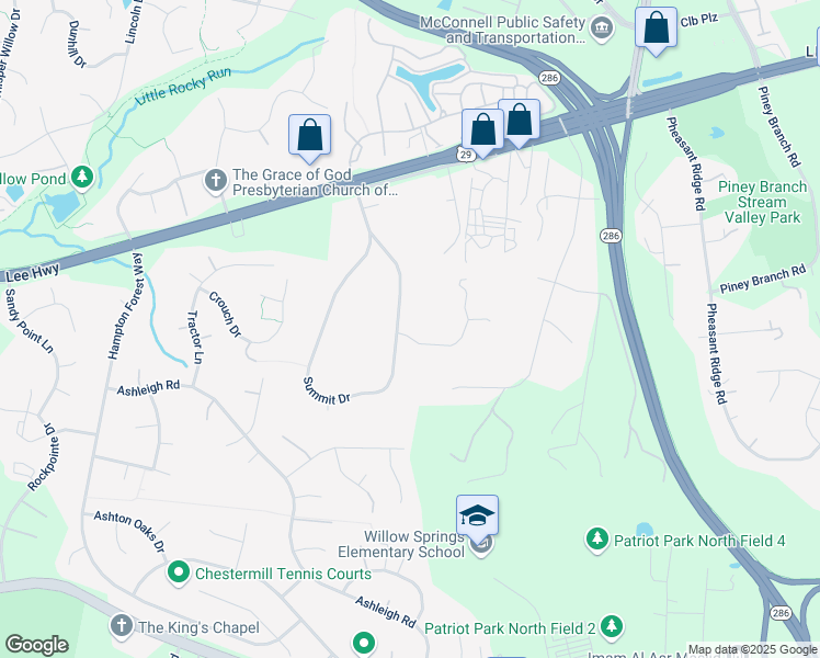 map of restaurants, bars, coffee shops, grocery stores, and more near 12524 Chronical Drive in Fairfax