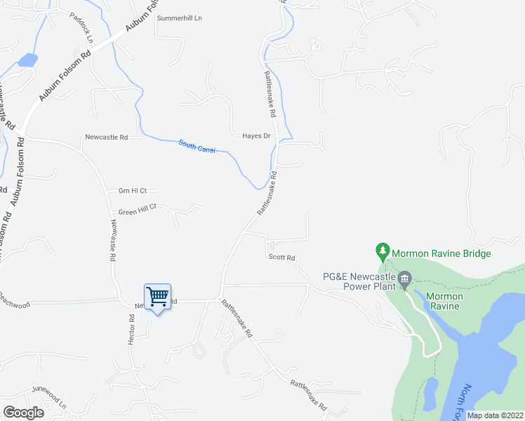 map of restaurants, bars, coffee shops, grocery stores, and more near 3051 Rattlesnake Road in Newcastle