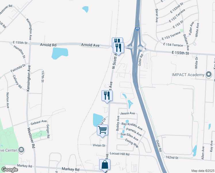 map of restaurants, bars, coffee shops, grocery stores, and more near 1412 North Scott Avenue in Belton