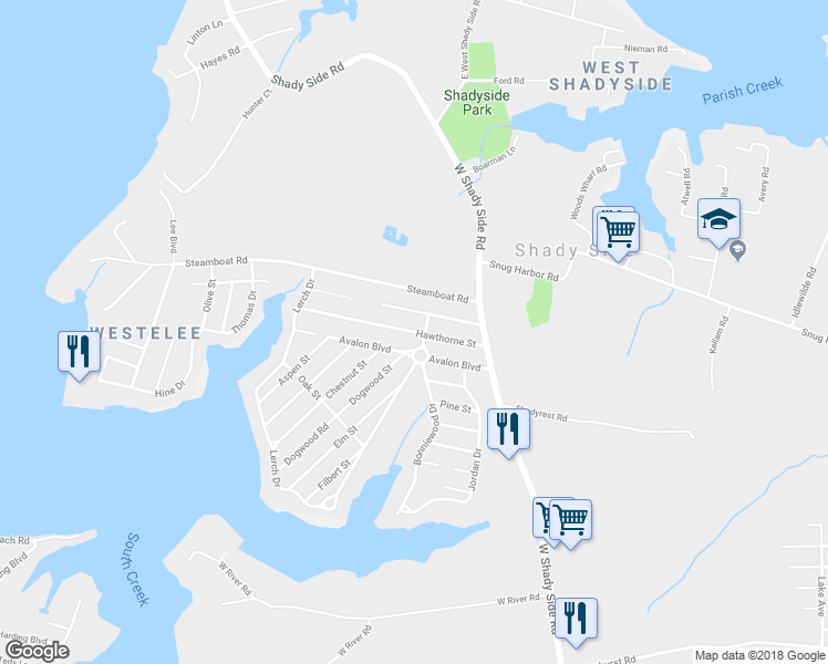 map of restaurants, bars, coffee shops, grocery stores, and more near 1253 Hawthorne Street in Shady Side