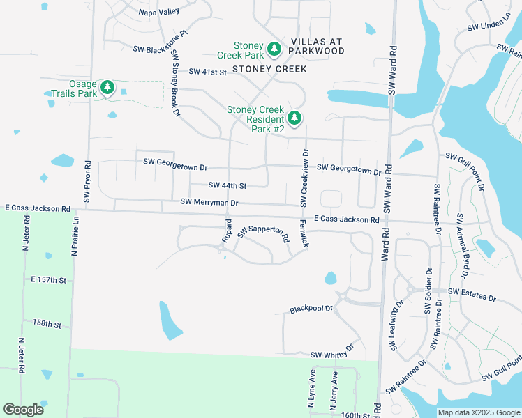 map of restaurants, bars, coffee shops, grocery stores, and more near 1401 Southwest Merryman Drive in Lee's Summit