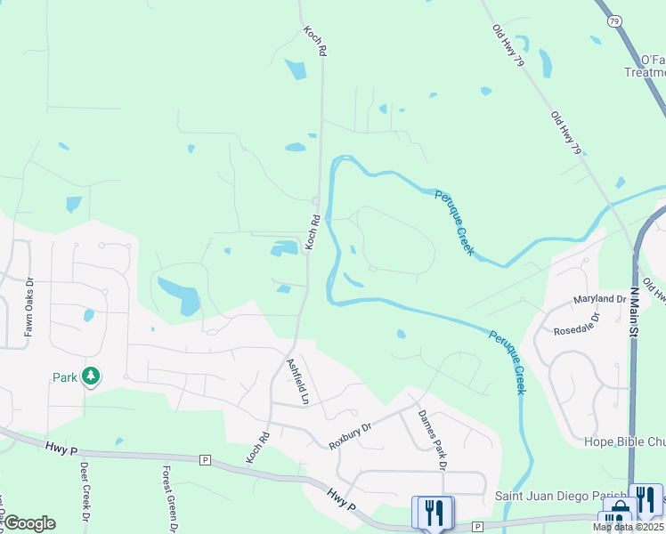 map of restaurants, bars, coffee shops, grocery stores, and more near 700 Mallards Way in O'Fallon