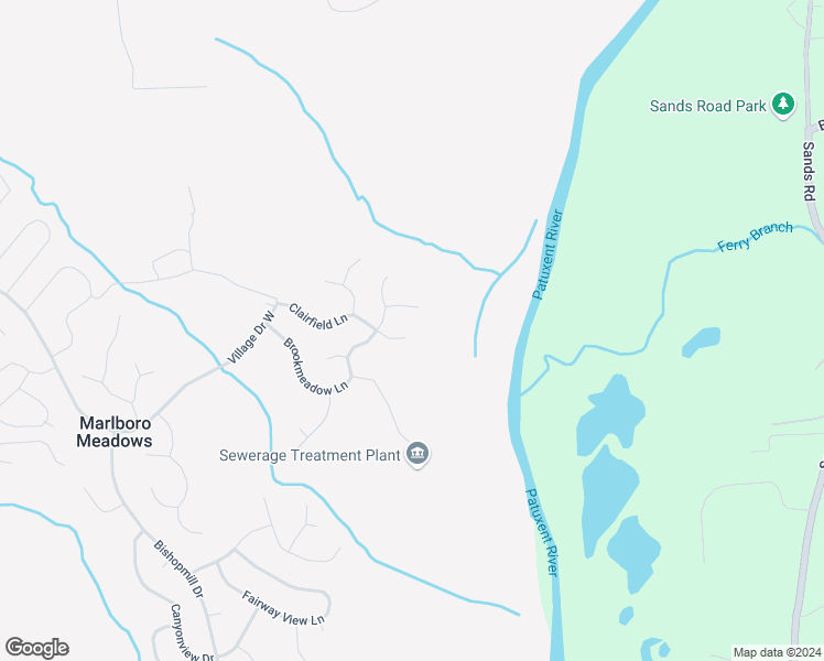 map of restaurants, bars, coffee shops, grocery stores, and more near 17308 Clairfield Lane in Upper Marlboro