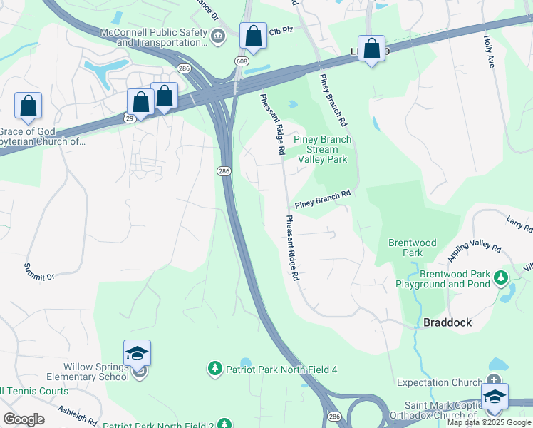 map of restaurants, bars, coffee shops, grocery stores, and more near 12304 Cannonball Road in Fairfax