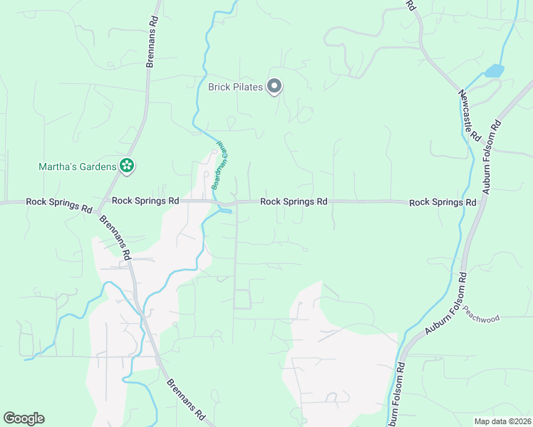 map of restaurants, bars, coffee shops, grocery stores, and more near 9240 Rock Springs Road in Newcastle