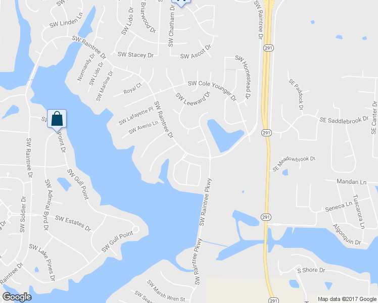 map of restaurants, bars, coffee shops, grocery stores, and more near 216 East Raintree Drive in Lee's Summit