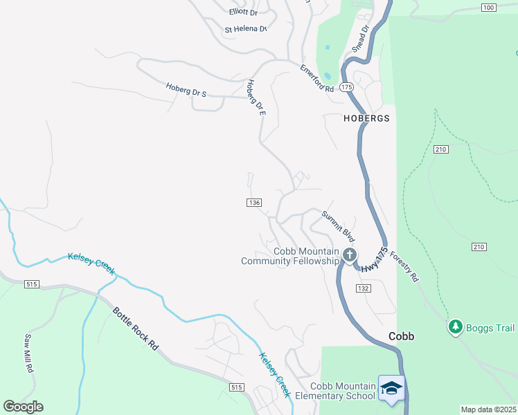 map of restaurants, bars, coffee shops, grocery stores, and more near 15240 Summit Boulevard in Cobb