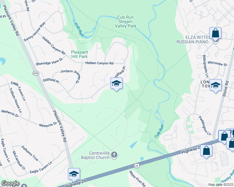 map of restaurants, bars, coffee shops, grocery stores, and more near in Centreville