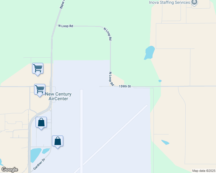 map of restaurants, bars, coffee shops, grocery stores, and more near 37302 West 159th Street in New Century