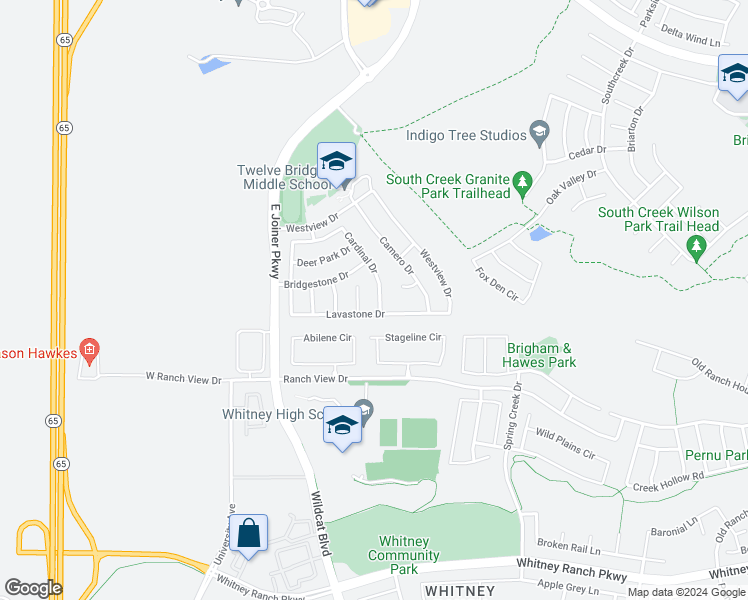 map of restaurants, bars, coffee shops, grocery stores, and more near 2946 Cardinal Drive in Lincoln
