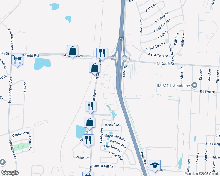 map of restaurants, bars, coffee shops, grocery stores, and more near 1501 North Scott Avenue in Belton