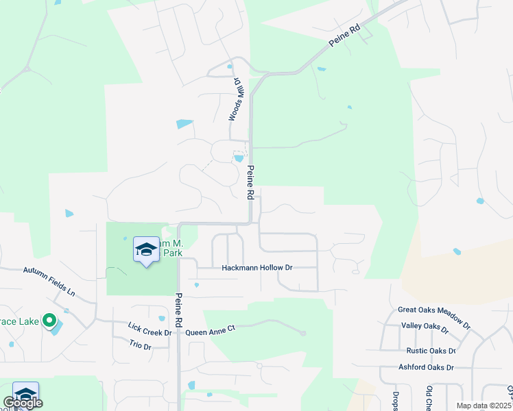 map of restaurants, bars, coffee shops, grocery stores, and more near 2691 Providence Ridge Drive in Wentzville