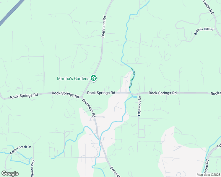 map of restaurants, bars, coffee shops, grocery stores, and more near 9019 Rock Springs Road in Newcastle