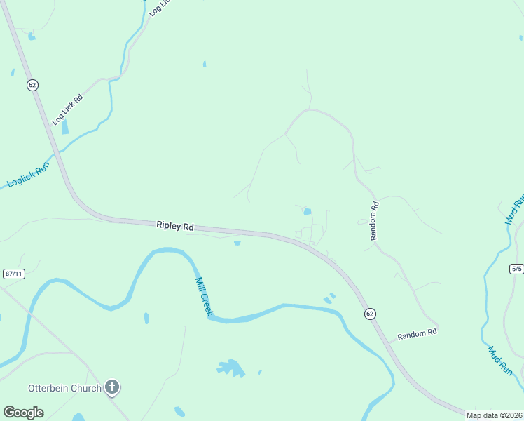 map of restaurants, bars, coffee shops, grocery stores, and more near 1423 Random Road in Ripley