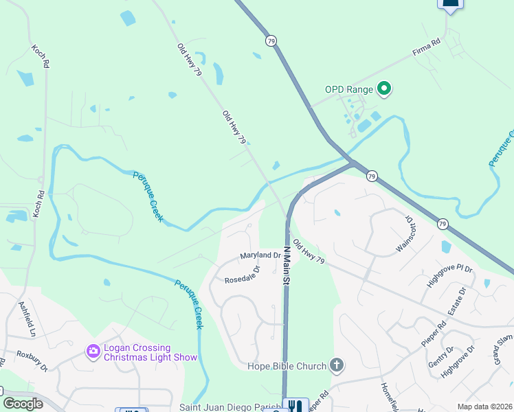 map of restaurants, bars, coffee shops, grocery stores, and more near 101 Shinstock Lane in O'Fallon