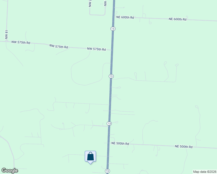 map of restaurants, bars, coffee shops, grocery stores, and more near 541 Missouri 13 in Warrensburg