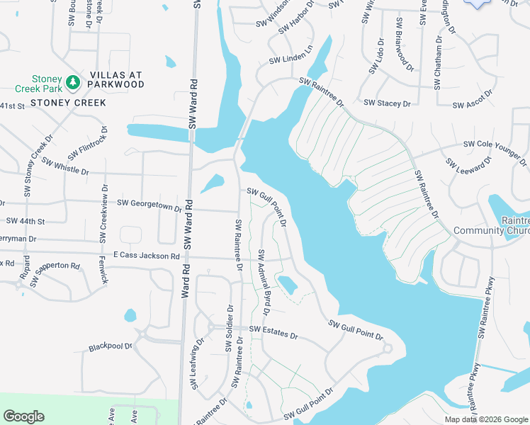 map of restaurants, bars, coffee shops, grocery stores, and more near 4404 Southwest Admiral Byrd Drive in Lee's Summit