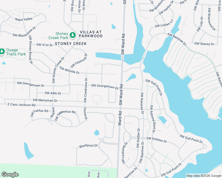 map of restaurants, bars, coffee shops, grocery stores, and more near 4421 Southwest Rivulet Drive in Lee's Summit