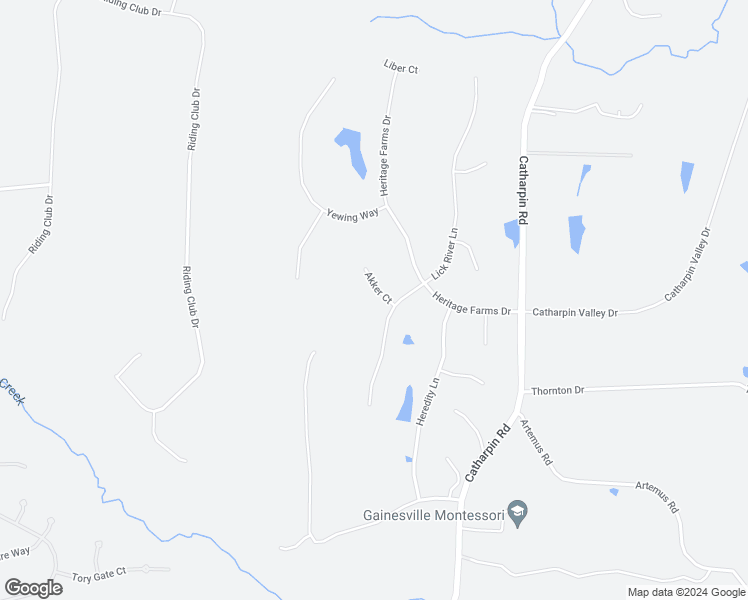 map of restaurants, bars, coffee shops, grocery stores, and more near 14501 Akker Court in Gainesville