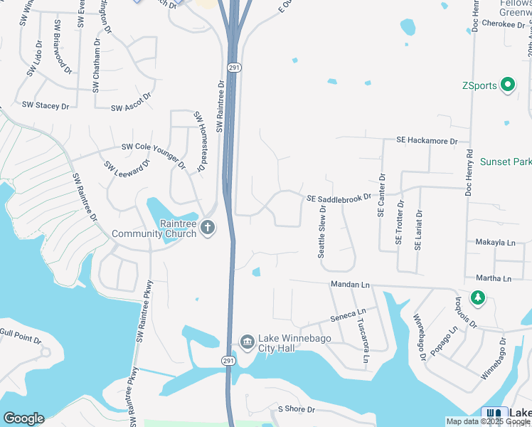 map of restaurants, bars, coffee shops, grocery stores, and more near 4300 Southeast Furlong Drive in Lee's Summit