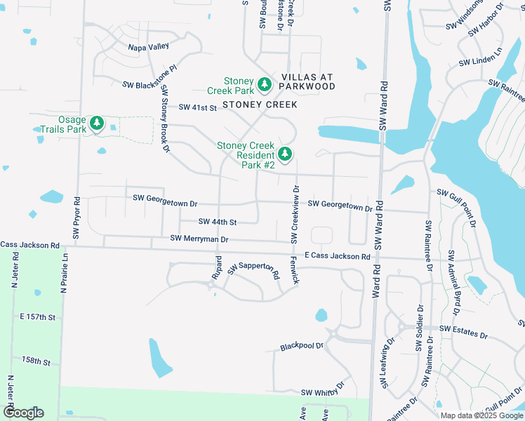 map of restaurants, bars, coffee shops, grocery stores, and more near 4405 Southwest Flintrock Drive in Lee's Summit