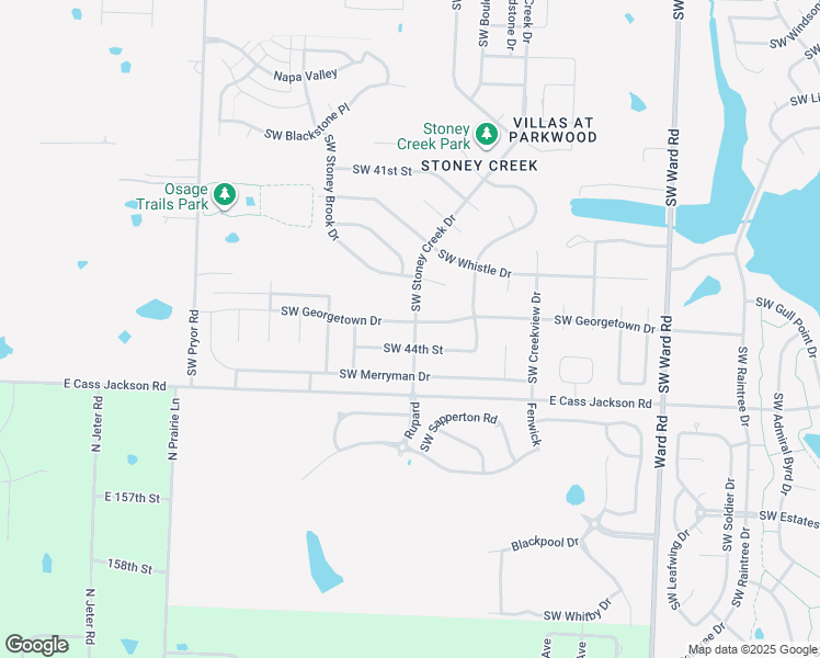 map of restaurants, bars, coffee shops, grocery stores, and more near 1513 Southwest Georgetown Drive in Lee's Summit