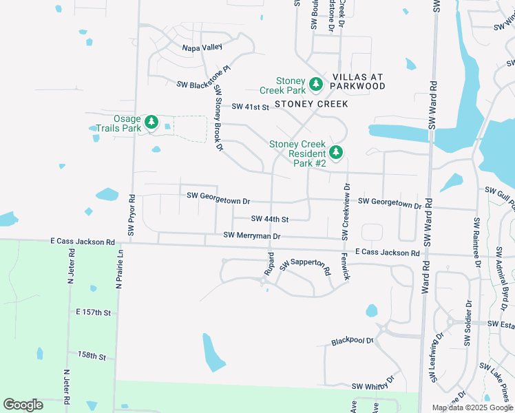 map of restaurants, bars, coffee shops, grocery stores, and more near 1513 Southwest Georgetown Drive in Lee's Summit