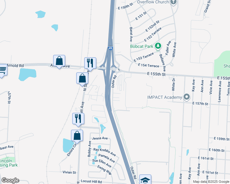 map of restaurants, bars, coffee shops, grocery stores, and more near 300 Grand Street in Belton