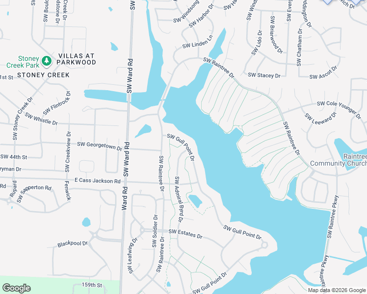 map of restaurants, bars, coffee shops, grocery stores, and more near 4404 Southwest Admiral Byrd Drive in Lee's Summit