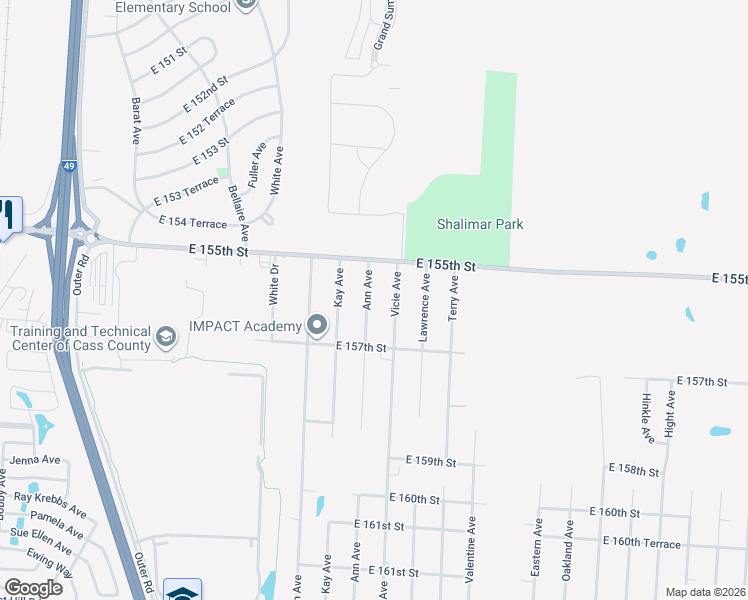map of restaurants, bars, coffee shops, grocery stores, and more near 15509 Ann Avenue in Belton
