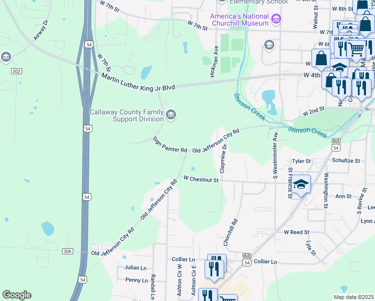 map of restaurants, bars, coffee shops, grocery stores, and more near 749 Sign Painter Rd in Fulton