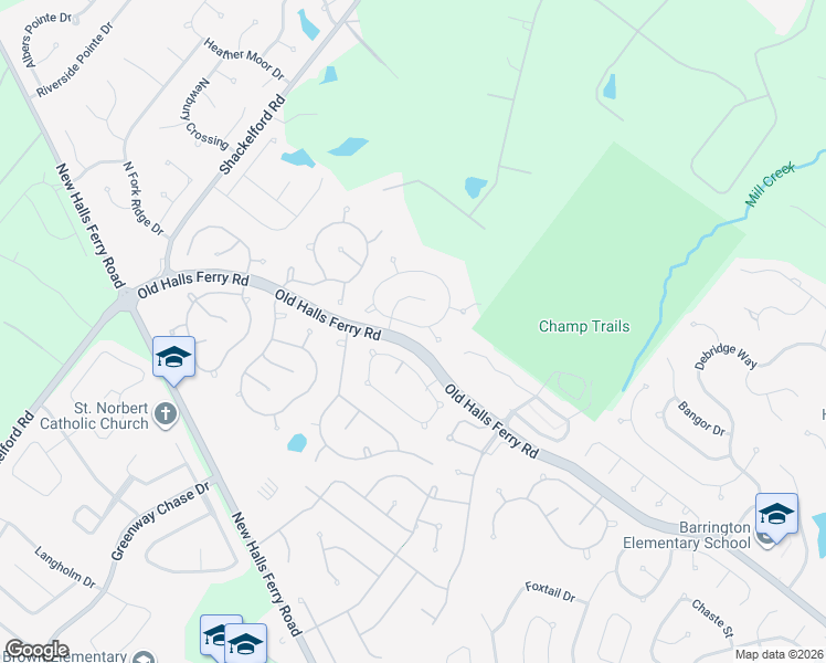map of restaurants, bars, coffee shops, grocery stores, and more near 1198 English Saddle Road in Florissant