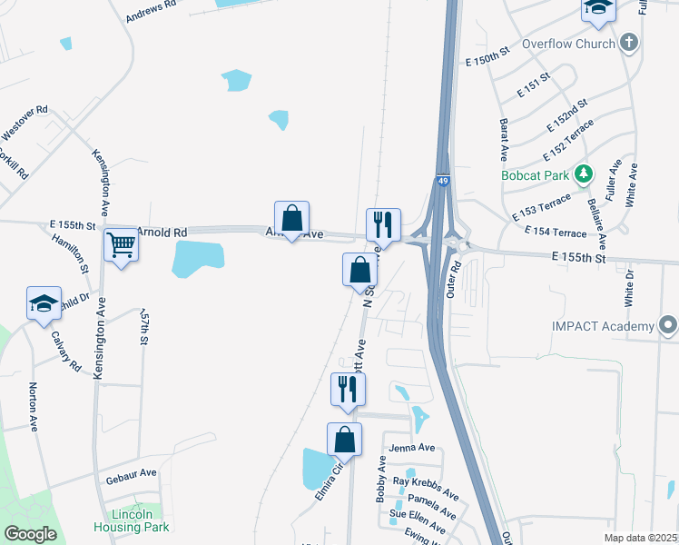 map of restaurants, bars, coffee shops, grocery stores, and more near 107 County Line Road in Belton