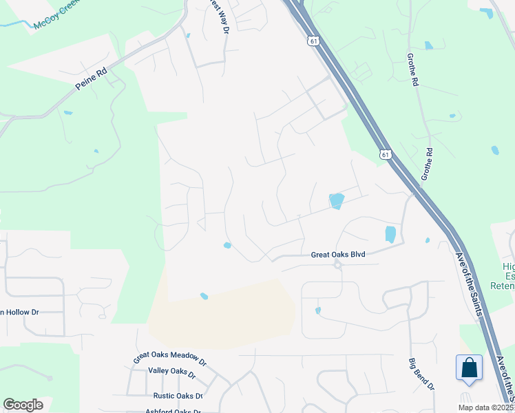 map of restaurants, bars, coffee shops, grocery stores, and more near 634 Furlong Court in Wentzville