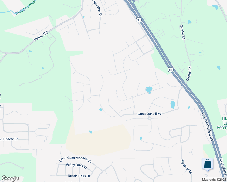 map of restaurants, bars, coffee shops, grocery stores, and more near 634 Furlong Court in Wentzville