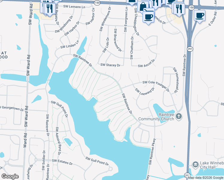 map of restaurants, bars, coffee shops, grocery stores, and more near 4066 SW ROYALE COURT in Lee's Summit