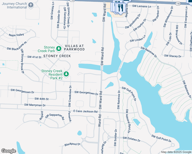 map of restaurants, bars, coffee shops, grocery stores, and more near 1000 Southwest Drake Circle in Lee's Summit
