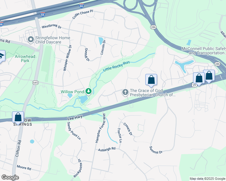 map of restaurants, bars, coffee shops, grocery stores, and more near 5260 Knight Arch Court in Fairfax