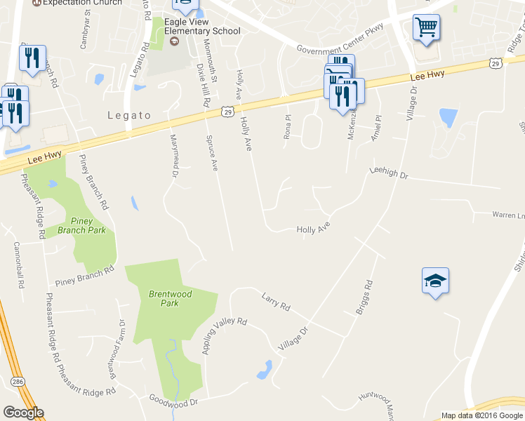 map of restaurants, bars, coffee shops, grocery stores, and more near 4600 Holly Ave in Fairfax