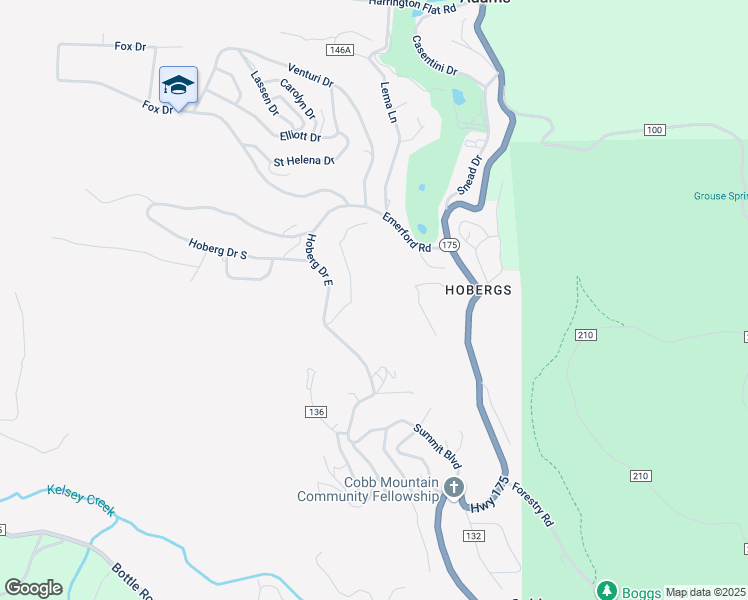 map of restaurants, bars, coffee shops, grocery stores, and more near 15000 Myers Way in Cobb