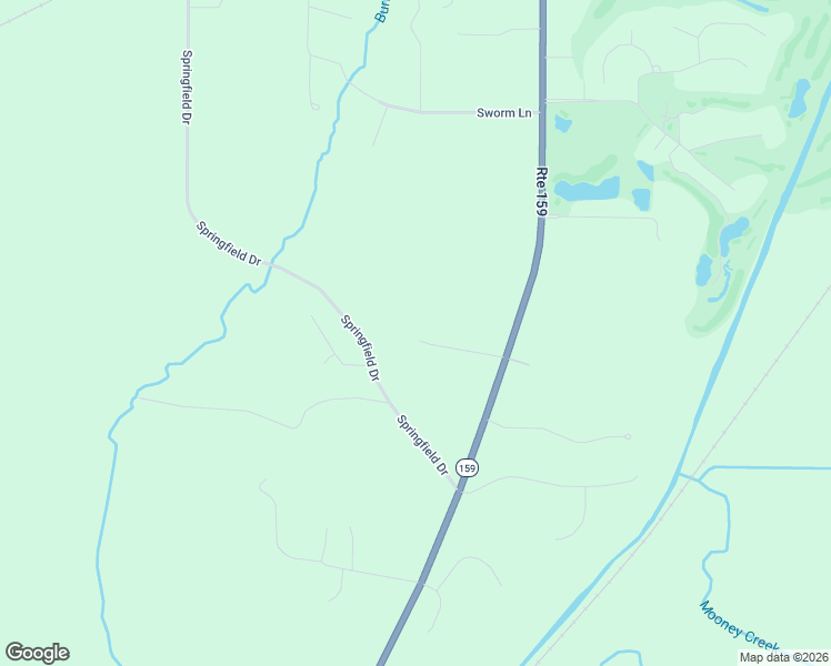 map of restaurants, bars, coffee shops, grocery stores, and more near 5105 Illinois 159 in Edwardsville