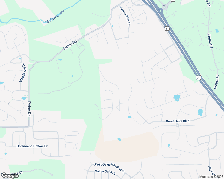 map of restaurants, bars, coffee shops, grocery stores, and more near 1029 Timber Bluff Drive in Wentzville