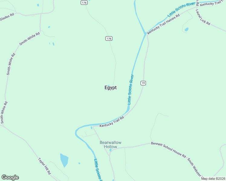 map of restaurants, bars, coffee shops, grocery stores, and more near 810 Egypt Road in Minford